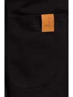 B180 Blejzer s kapucňou z bavlneného úpletu - čierny