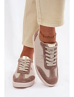 Dámske tenisky z prírodnej kože LR61-7091 Beige Dámske tenisky z prírodnej kože LR61-7091 Beige