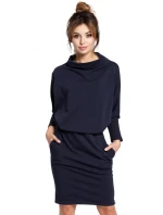 B032 Šaty s kimonovými rukávmi - béžové