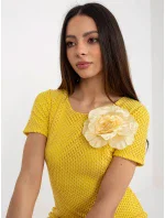 Dámske šaty LK SK 506335.21 Tmavo žltá - Lakerta