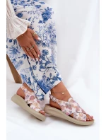 Sandały Damskie Z Eko Skóry W Kwiaty Multikolor Tosmelia