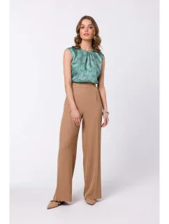 S331 Blúzka bez rukávov - béžová