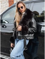 Dámska kožušinová bunda ramones black FashionStreet TY5233