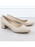 Béžové lodičky na klinoch Sergio Leone PB291