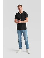 Fruit of the Loom Valueweight V-Neck T Tričko s výstrihom do V 16.1066 čierne