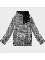 Goodlookin ľahko zateplená obojstranná bunda na boky čierna (P21-7213/7212-1)