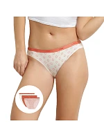 Dámske bavlnené nohavičky 3 ks DIM LES POCKETS COTTON SLIP 3x - DIM - off white