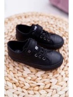 Dziecięce Skórzane Trampki BIG STAR EE374034 Czarne