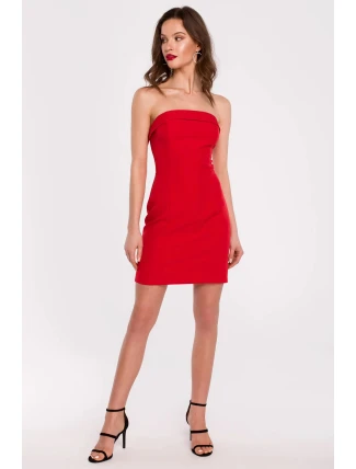 Dámske šaty K131 Červená - Makover Dámske šaty K131 Červená - Makover
