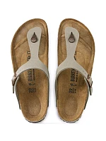 Pánske sivé žabky Birkenstock Gizeh Birko-Flor Nubuck Stone regular wide (43391) dámske Pánske sivé žabky Birkenstock Gizeh Birko-Flor Nubuck Stone regular wide (43391) dámske