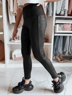 Dámske voskované legíny s vysokým pásom NIVANA black FashionStreet UY2295