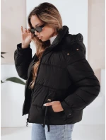 Dámska prešívaná zimná bunda s kapucňou čierna FashionStreet TY5064 Dámska prešívaná zimná bunda s kapucňou čierna FashionStreet TY5064
