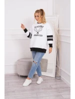 Zateplená mikina Malibu biela+čierna