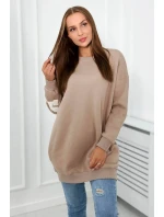 Izolovaná mikina s nápisom California tmavo béžová Izolovaná mikina s nápisom California tmavo béžová