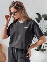 Dámska oversize tepláková súprava SPORT LIKE black FashionStreet AY1146 Dámska oversize tepláková súprava SPORT LIKE black FashionStreet AY1146