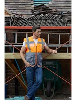 Yoko HVW 820 Hi-Vis sieťovaná bezpečnostná vesta 79.W820 hi vis oranžová/sivá Yoko HVW 820 Hi-Vis sieťovaná bezpečnostná vesta 79.W820 hi vis oranžová/sivá