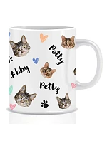 Personalizovaný klasický biely keramický hrnček s objemom 300 ml s motívom domácich miláčikov Personalizovaný klasický biely keramický hrnček s objemom 300 ml s motívom domácich miláčikov