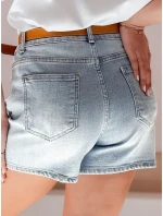 Dámske džínsové šortky s opaskom SUNNY JIN blue FashionStreet SY0470 Dámske džínsové šortky s opaskom SUNNY JIN blue FashionStreet SY0470