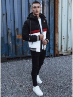 Pánska prešívaná zimná bunda s kapucňou čierna FashionStreet TX4869