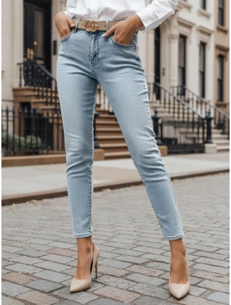 Dámske džínsové nohavice slim fit SPARKLI blue FashionStreet UY2488