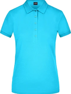 Daiber JN 709 Dámske elastické polo tričko z piké 02.0709 tyrkysové
