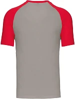 Kariban K 330 Baseballové tričko 20.K330 svetlošedé/červené