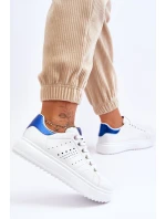 Damskie Sportowe Buty Biało-Niebieskie Be First!