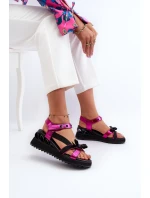 Sandały Damskie Z Kokardką D&A CR956 Fuksja