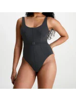 Dámske jednodielne plavky Monogram Rib KW0KW02151-BEH - Calvin Klein Dámske jednodielne plavky Monogram Rib KW0KW02151-BEH - Calvin Klein