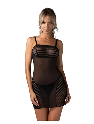 Dámska sexy košieľka Lune Bellis Chemise black - Obsessive