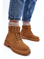 Dámske zateplené džínsy Trapper Camel Cross MM2R4011C