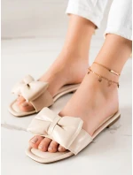 Komfortné dámske nazúvaky hnedé bez podpätku Komfortné dámske nazúvaky hnedé bez podpätku