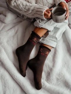 Milena Ponožky 0118-013 Vianočné dámske froté 37-41