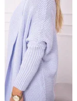 Sveter s netopierími rukávmi modrý