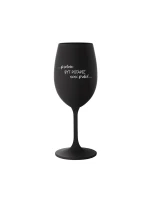 PROTOŽE BÝT POTÁPĚČ NENÍ PRDEL - černá sklenice na víno 350 ml PROTOŽE BÝT POTÁPĚČ NENÍ PRDEL - černá sklenice na víno 350 ml