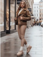 Dámska semišová bunda SOFTSTILL s ťavou ovčou kožou FashionStreet TY4747z Dámska semišová bunda SOFTSTILL s ťavou ovčou kožou FashionStreet TY4747z