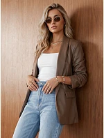 Dámska kožená bunda so zvrásnenými rukávmi Fango FashionStreet PY0166 Dámska kožená bunda so zvrásnenými rukávmi Fango FashionStreet PY0166