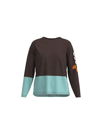 Cyklistické tričko POC W's Motion Air L/S Jersey, hnedé