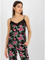 Blúzka D73771M11059A čierna a zelená