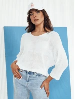 Dámsky ažurový sveter ANNIS ecru FashionStreet MY2333