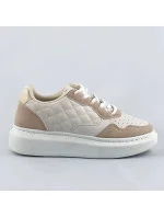 Béžové dámske šnurovacie športové poltopánky (RC-50) Béžové dámske šnurovacie športové poltopánky (RC-50)