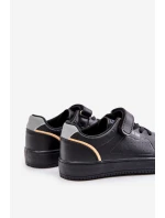 Trampki Dziecięce Z Eko Skóry Na Rzep Big Star OO374004 Czarne