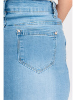 Dámska džínsová sukňa s asymetrickou spodnou časťou - modrá,