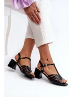 Sandále na podpätku model 197091 Krok vo veľkom štýle Sandále na podpätku model 197091 Krok vo veľkom štýle