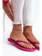 Płaskie Elastyczne Klapki Japonki Damskie ZAXY JJ285252 Fuksja