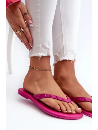 Płaskie Elastyczne Klapki Japonki Damskie ZAXY JJ285252 Fuksja