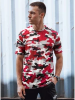 Pánske maskáčové červené tričko FashionStreet RX5588