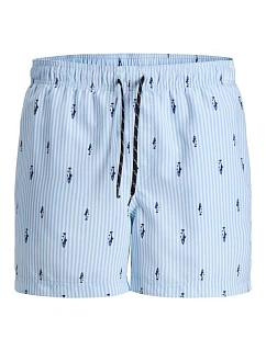 Jack&Jones pánske plavky JWHARUBA SWIM PRINTS SHORTS 12206537 Cashmere Blue Stripes