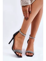 Eleganckie Sandałki Na Szpilce Czarne Patricio