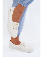 Dámské tenisky bílo-zlaté Lee Cooper LCW-26-02-4043